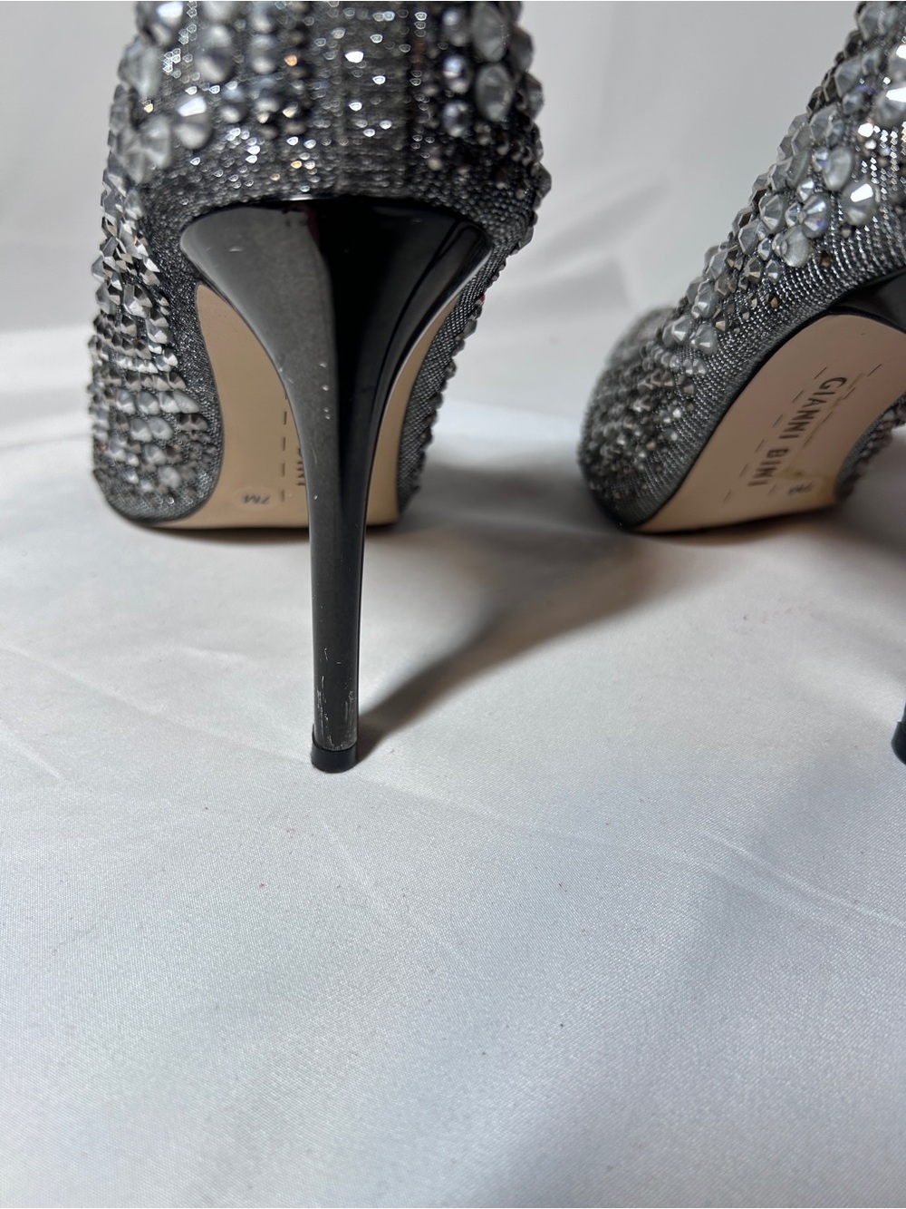 Gianni Bini Rhinestone Pointed Toe Stiletto Heels Glam Evening Pumps - Picture 8 of 14